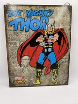 The Mighty Thor Vintage Style Metal Tin Wall Comic Cover Sign 12.5&quot; X 16&quot; - £12.82 GBP