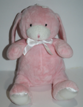 Kids Preferred Easter Bunny Rabbit 12&quot; Pink Plush Satin Ears Feet Stuffed Animal - £24.57 GBP