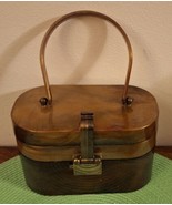 Vintage Ascot NY Dual Compartment 2 Tone Lucite Handbag Purse EXCL COND - £60.09 GBP