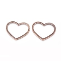 Quote Pendants Word Heart Link Connector Affirmation Rings Antiqued Copp... - $2.32