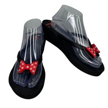 Disney Minnie Mouse Platform Wedge Thong Flip Flops Sandals 9 - $23.99