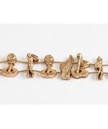 Charm Bracelet  &quot;Golfer&#39;s Gear&quot; ~ TOFA Classic Slider w/Bronze Tone #543... - $185.63 MXN