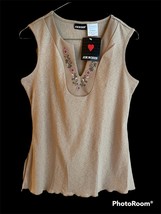 Vintage Joe Boxer Women’s Fashion Sleeveless Top Blouse Size Medium Flor... - $18.56