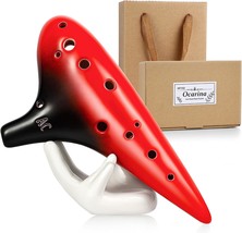 Mifoge Ocarina 12 Hole Tones Alto C With Gift Wrapping Display Stand Music - £36.73 GBP