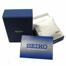 NEW* Seiko SRK001 Mens Quartz Black Leather Band Watch MSRP $200 - $200.00