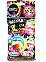 New illooms LED Multi-Colored Marble Light Up Glowing Balloons Party 5 P... - £6.39 GBP