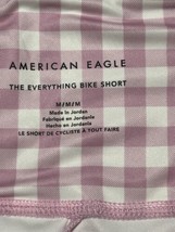 American Eagle Bike Shorts Womens Size Medium Pink White Check The Everything - £13.37 GBP