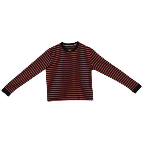 Primary image for Volcom Girls's Merlot Red & Blush Pink Striped L/S T-Shirt (S03)