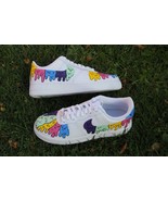 Rainbow Drip Cartoon Air Force 1s – Custom Hand-Painted Multi-Color Drip... - $414.20 CAD