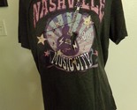 Womens Nashville Music City Graphic T shirt T-Shirt Casual Guitar  - $13.49