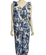 Talbots Women&#39;s Blue/White Floral Sleeveless Dress 22WP - $45.15 CAD