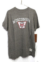 Soft L Streaky Grey Sport T Shirt Wisconsin W Badgers New - $14.99