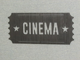 Large Wood Cinema Ticket Wall Art Movie Theater Sign Art Decor - £13.66 GBP