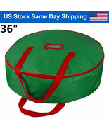 Christmas Wreath Storage Bag Container W/ Handles Zipper For 36&quot; Wreath ... - $29.99