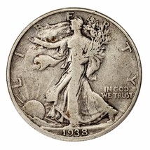 1938-D Argent Walking Liberty Demi Dollar 50C (Fins, État F) Détails Forts - $137.53