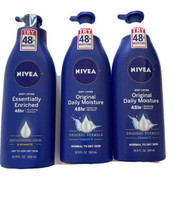 3x Nivea Body Lotion, Almond Oil &amp; Vitamin E 48 Hr Deep Moisture Serum 1... - $19.80