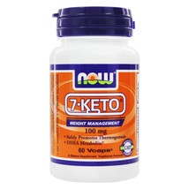 NOW Foods 7-Keto 100 mg., 60 Vegetarian Capsules - £20.89 GBP