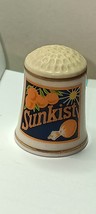 Vintage 1980 Franklin Mint Porcelain Sunkist Advertising Thimble. - $4.99