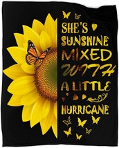 Sunflower Butterfly Blanket Soft Warm Lightweight Cozy Plush Throw Blanket Bed - £28.76 GBP