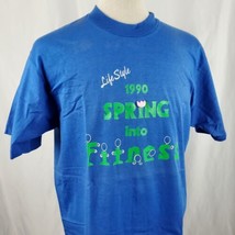 Vintage Lifestyle Spring into Fitness 1990 T-Shirt XL Screen Stars Deadstock 90s - £14.85 GBP