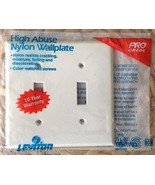 NEW Leviton 80709-W 2-Gang Toggle Device Switch Wallplate Standard Size - £7.57 GBP