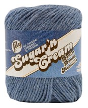 Lily Sugar&#39;n Cream Yarn  Solids Blue Jeans - £6.18 GBP