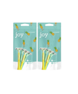 2 Packs Joy The Fun Pack 3 Blades 4 Count Non Slip Grip Razors - £21.46 GBP