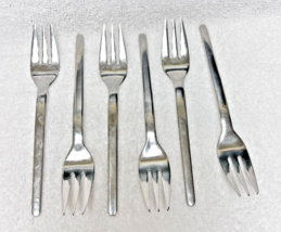 Lot of 6 SFG 18/10 Stainless Cake Dessert Forks 5 3/4 inch Good Shape - $18.32