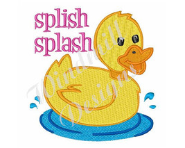 Splish Splash Rubber Duck - Machine Embroidery Design - £2.78 GBP