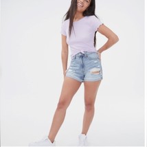 Aeropostale Mom Shorts Women&#39;s 12 High-Rise Denim Trendy Hot Girl Vacati... - £27.10 GBP