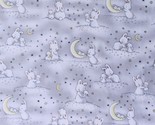 Flannel Bunnies and Little Ones With Moons Kids Flannel Fabric by Yard D... - £11.18 GBP
