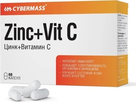 CYBERMASS Zinc + Vitamins C, capsules 60 pcs - $30.00