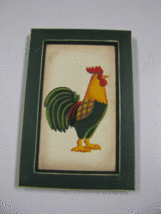  CAN58 - Rooster Wood  Framed Canvas  - £2.37 GBP