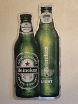 Heineken Beer Sign Heineken Light Plastic Reflective Wall Tacker 2010- 23&quot;x12&quot; - £15.44 GBP