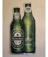 HEINEKEN BEER SIGN HEINEKEN LIGHT PLASTIC REFLECTIVE WALL TACKER 2010- 2... - $19.75