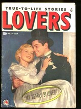 LOVERS COMICS #24 1949-MARVEL COMICS-BRIDE PHOTO-COOL VG - £56.90 GBP