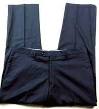 Angelico Men&#39;s Dress Pants Slacks Career Checked Dark Blue 36 Regular - £29.01 GBP
