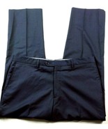 Angelico Men&#39;s Dress Pants Slacks Career Checked Dark Blue 36 Regular - $50.27 CAD