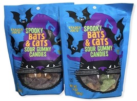 Trader Joe&#39;s Spooky Bats &amp; Cats Sour Gummy Candies, 14 oz Bag (Pack of 2) - $24.74