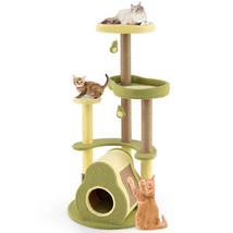 Freestanding Multi-level Avocado Cat Tower with Private Condo-Green - Color: Gre - $194.20 CAD