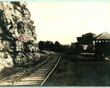 RPPC Lago Taneycomo Ferrovia Stazione Missouri MO Unp 1910s DB Cartolina... - $40.93