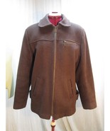 C187 Ladies Wool blend winter zip up jacket casual work coat Size M - £30.29 GBP