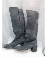 M205m Italian Ladies Gray Suede Leather Boots Made in ITALY Size 36 US 6 - £46.59 GBP