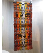 e42C Carribbean St Thomas Island Handwoven Wool Wall Hanging Souvenir 38... - £14.75 GBP