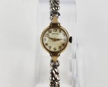 Vintage Hamilton Ladies 10K Gold Filled Wrist Watch 18mm Running w/white... - $36.62