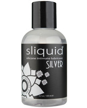 Sliquid Silver Silicone Lube Glycerine &amp; Paraben Free - 4.2 Oz - £26.67 GBP