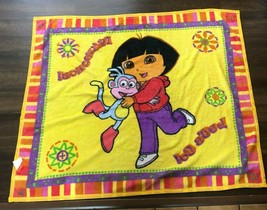 Dora the Explorer Snap Fleece Blanket Wrap Girl Kid Throw Boots Vamonos Let&#39;s Go - £31.35 GBP