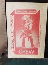 TED NUGENT - AUGUST 2, 1979 ORIGINAL *USED* CONCERT TOUR CLOTH BACKSTAGE... - $15.00