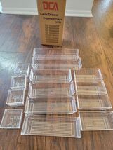 14 PCS Clear Plastic Drawer Organizer Tray for Makeup, Kitchen Utensils - $18.81