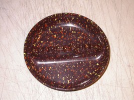 Vintage MCM DALE CHEMICAL No 99 9 Slot Brown Splatter  7 1/4” Ashtray Melamine - $19.99